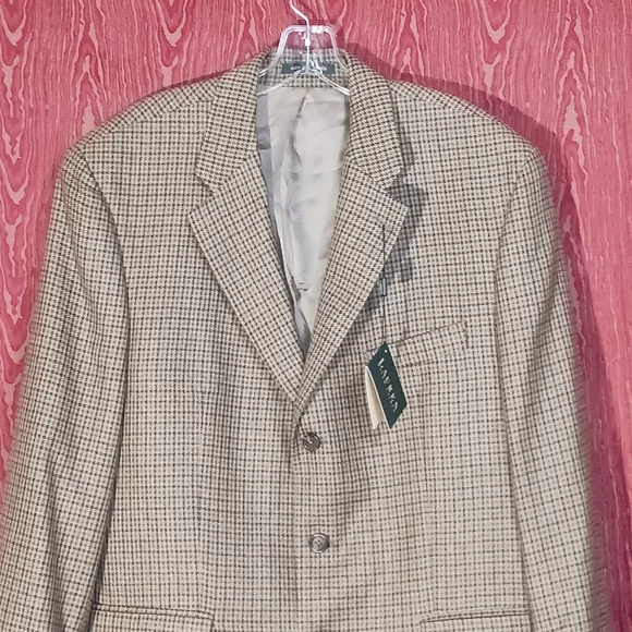 RALPH LAUREN GREEN LABEL 3 Button Long Sleeve Pure New Wool Blazer Men's Sz 44R - Picture 3 of 14